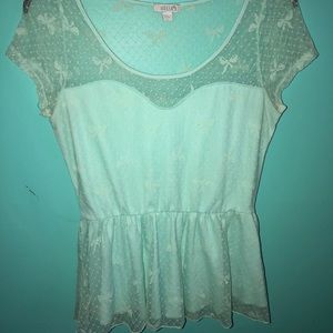 Aqua colored blouse